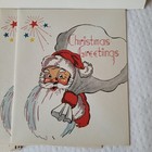 Vintage Christmas Greeting Cards Lot Santa Claus Unused W  Envelopes