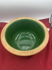 Large Green Heavy Stacking Stonewear Serving  Baking Bowl 8    Marked Italy