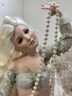 Porcelain Mermaid Doll Sisters W  Pearl Necklace - Beautiful 