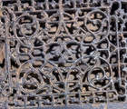 Vintage Ornate Heat Register Cast Iron Wall Floor Grate Heat Vent W louvers 11x9