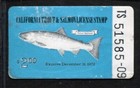 California Trout   Salmon License Fishing Stamps Used Complete Set Of 12 1972-83