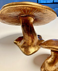 Vintage Pair Gold Anthony Freeman Mid Century Modern Mushroom Sculpture  371