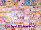 60-piece Vintage rare Kawaii Bill coupon Style Loose Memo Sheets In Various Size