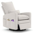 Power Swivel Glider Recliner Rocking Chair Nursery Upholstered Electric Sofa