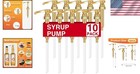 Syrup Pumps 10 Pack Gold Dispenser For 750ml Bottles Coffee Bar Kitchen