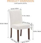 Upholstered Dining Chairs Set Of 4  Fabric Kitchen Wood Leg Chairs With Cushion
