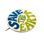 Save The Earth Peace Love Counter Culture Vintage Pinback Button 1 5  Hippie 70s