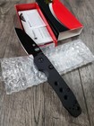 Spyderco Smock Compression Lock Knife Black Aluminum  3 3  Black Cru-wear 