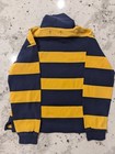 Polo Ralph Lauren Vtg Usa Made Boys Age 6 Rugby Pullover Yellow blue Striped