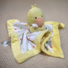 Carter s Duck Baby Lovey Security Blanket Polka Dots Yellow Orange Soft