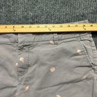 G h Bass   Co Womens Chino Shorts Size 14 Gray Seashells Print Casual Mid Rise