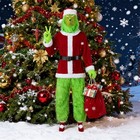 Christmas The Grinch Complete Costume Santa Claus Costume Adult  size  M- 3xl ae