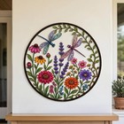 Personalized Dragonfly Metal Sign Wildflower Garden Wall Decor Rustic Outdoor