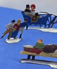 Hans Heinrichsen Flat Lead Figures Winter Skating Scene Sleigh Germany 21 Total 
