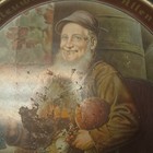 C  C  Mautweller s Sons Allentown Pa Round Metal Advertising Tray Gold Edge