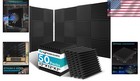 Black Acoustic Foam Panels For Sound Absorption Recording Studio Office
