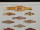 Rare Cigar Bands Circa 1880-1940 Framed With Coa Certificate Of Authenticity