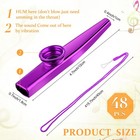 Newwiee 48 Pcs Metal Kazoos With Lanyards Musical Instruments Multicolor 