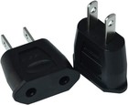 Socket Plug Adapter Europe Eu Euro To Us Travel Charger Ac Power 2pcs Black 