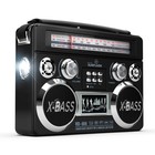 Rd-666 Retro Am fm sw 3-band Portable Radio W  Bluetooth Boombox Flash Light