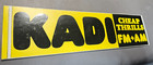 1970 s Kadi Radio Station St  Louis Bumper Sticker Not Kshe 12  X 3  Decal Rock