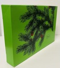 Vintage Bright Green Sears  Roebuck  And Co  Merry Christmas Tree Gift Box