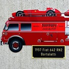 Wow   Vintage Race Car Transporter F1 Truck Die Cut  Flange Sign Mille Miglia