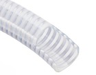 1-1 2  X 100  - Flexible Pvc Water Suction   Discharge Hose -clear W white Helix