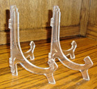 Set 2  Plastic Plate 6 5  Display Stand Picture Frame Easel Holder  qty-2     R4