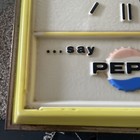 Vtg Say Pepsi Please Clock Yellow Light Man Cave Bar Garage Shop Parts Or Repair