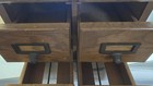 Rare Vintage Oak 4 Drawer Wooden Card Catalog File Cabinet Medical 