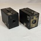 Kodak Camera Six-20 Box Lot Of 2  1930s Hawk Eye Special 1940s Brownie Art Deco