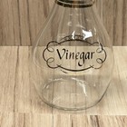 Vintage Mcm Pyrex Oil And Vinegar Cruet Set W gold Bands And Stoppers 6 25 