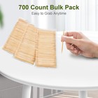 Suhfuib 700 Pcs Bamboo Toothpicks  2 5 Inch 2 5  Natural
