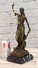 Bronze Sculpture Lady Justice Scales Of Justice Statue Lawyer Attorney Office