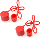 Hydraulic Dust Cap Pvc 1 4 Inch Flat Face Coupler Cover Iso 16028 2 Set Red Skid