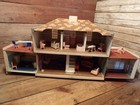 Vintage 50s Keystone Put-away Dollhouse Colonial Style Toy House Folds Turntable