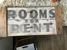 Antique Wooden Rooms For Rent Sign - Aafa