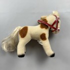 Vintage 1960s Steiff Germany Pony Horse 17cm Mohair Plush Red Bridle Tagged