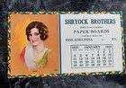 2 Nos Vintage Art Deco Ink Blotter Advertisement Calendar New Old Stock Mint 