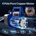 4cfm 1 3hp Air Vacuum Pump Hvac Refrigeration Ac Manifold Gauge R134a Etl Listed