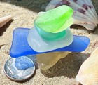 Genuine Surf Tumbled Sea Glass Mixed Colors Found In Puerto Rico