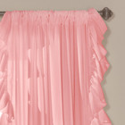 Reyna Ruffle Window Curtain Panel Set  Pair  54  W X 84  L  Pink - Flowy Curtain