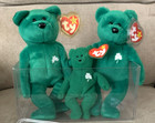 2 Retired 1997 Erin The Bear Beanie Baby 1 1993 Teenie   Acrylic Case Protector