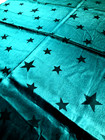 Christmas Tablecloth  Stars Design   Polyester  Washable  35x35 Inches  Reverses