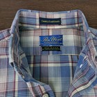 Vintage Men s Pen West Pendleton Blue Red Plaid Short Sleeve Shirt Size  m 