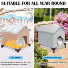 Insulated Heated Cat House For Outdoor Indoor Winter Cat Shelter With Heating Pa