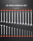 Vevor Combination Wrench Set 25-piece Metric 6 Mm To 32 Mm With Roll-up Pouch