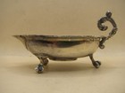 Antique French 1811 Sauce   Butter Boat White Metal With Silver Franc Insert