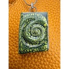 Ceramic Pendant Necklace Handcrafted Boho Pendant Necklace Artist Made Jewelry